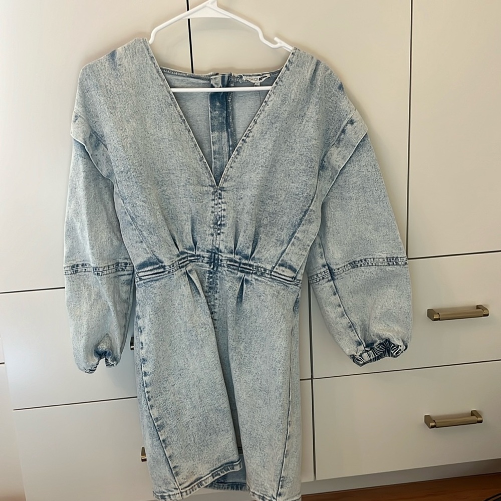 Denim mini dress
